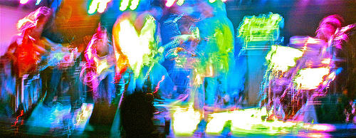 Wharton Tiers Ensemble at The Knitting Factory, January 31, 2010. Photo by Mark Richards.