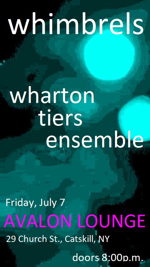 Wharton Tiers Ensemble, Friday, July 7, Avalon Lounge, 29 Church Street, Catskill, NY. Doors 8 pm.